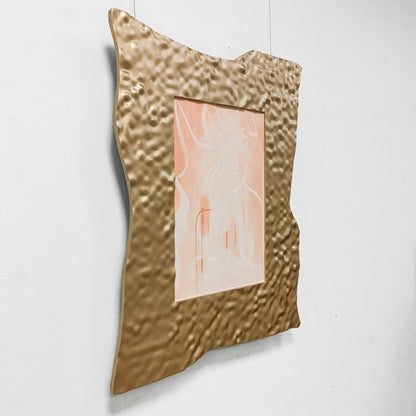 Gold Edge Organic Textured Wall Art