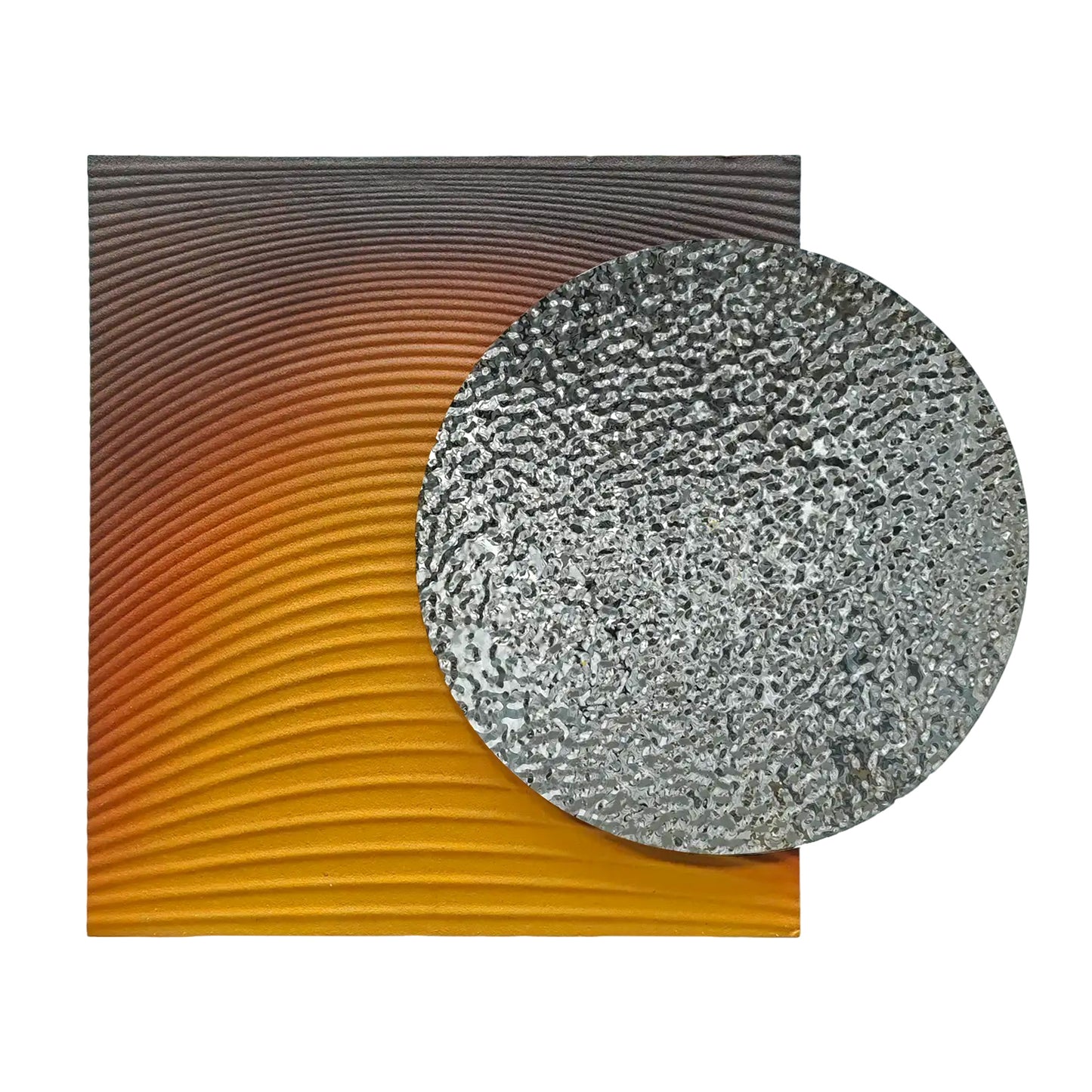 Amber Gradient Circle Wall Sculpture