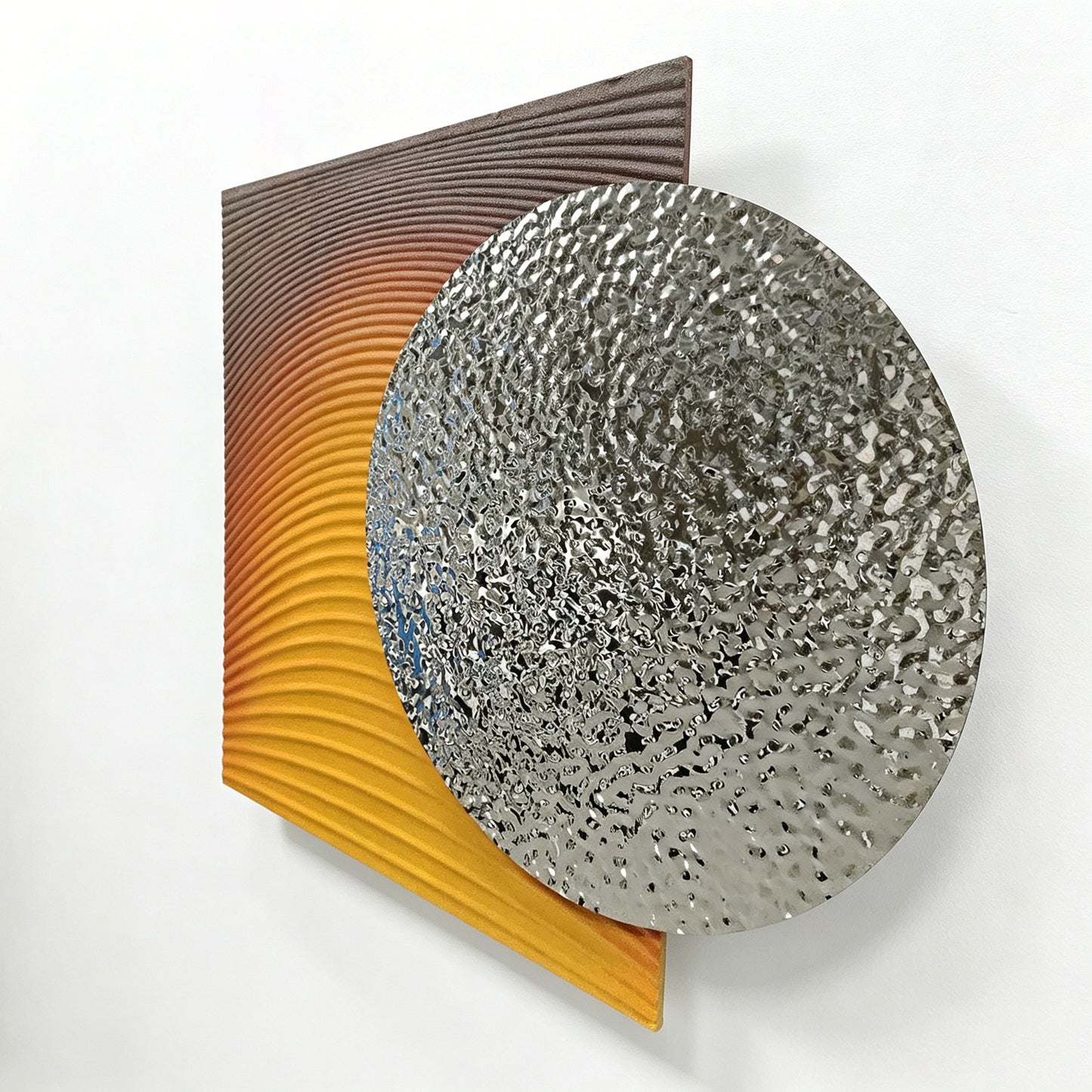 Amber Gradient Circle Wall Sculpture