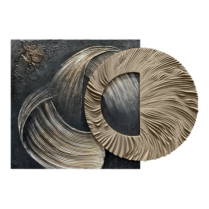 Bronze Orbit Carved Wall Sculpture