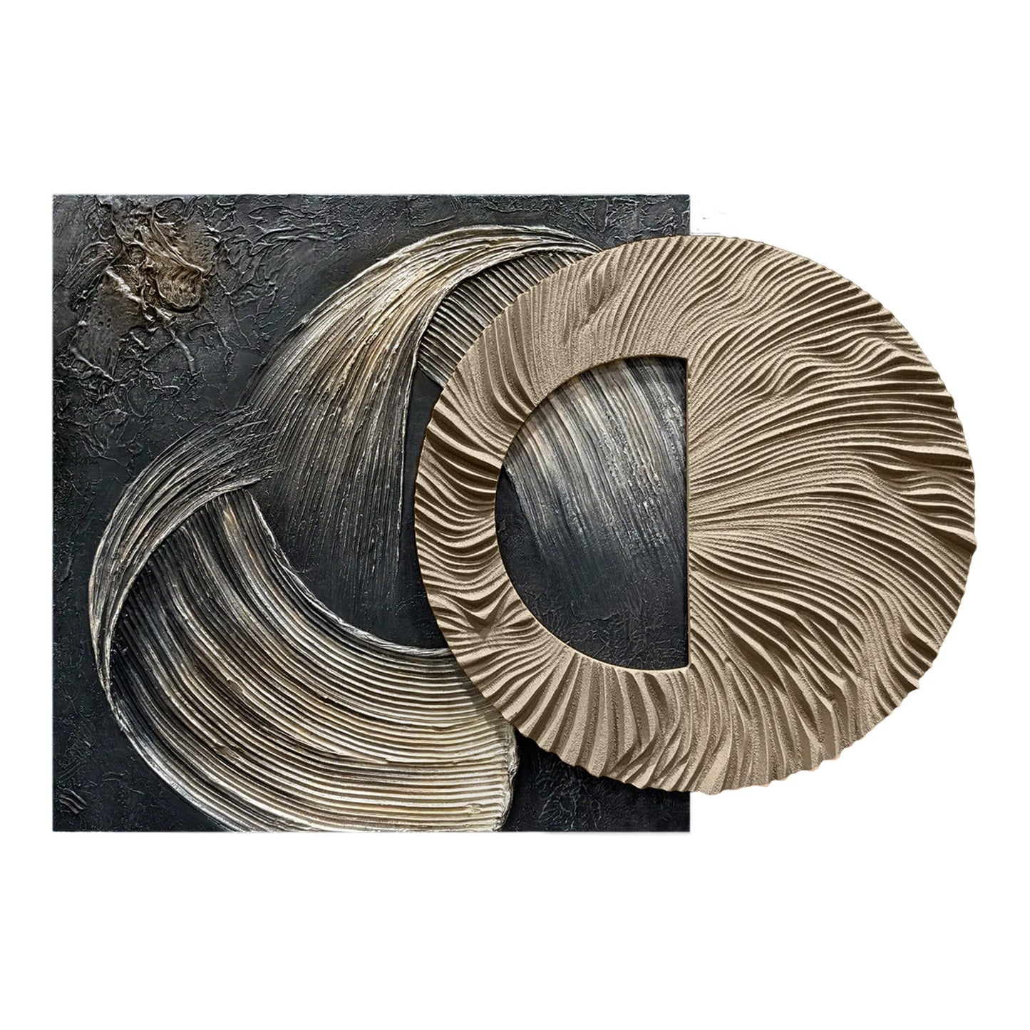 Bronze Orbit Carved Wall Sculpture