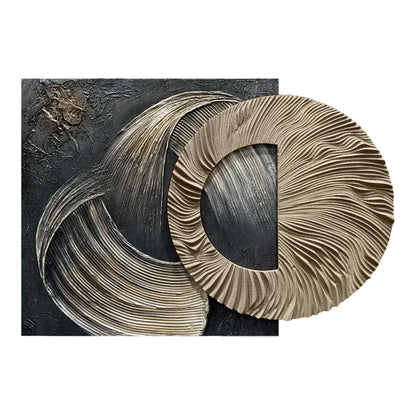 Bronze Orbit Carved Wall Sculpture