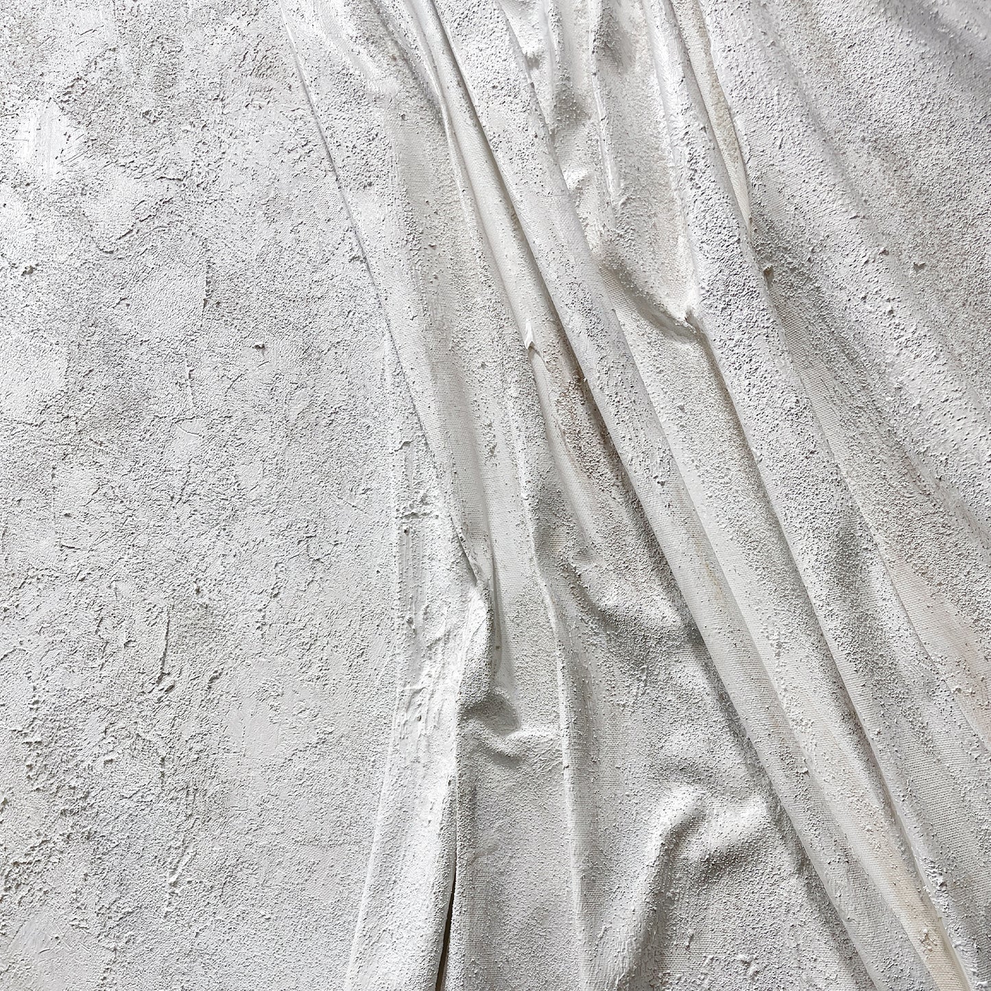 White Draped Round Wall Relief