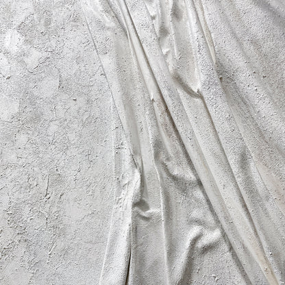 White Draped Round Wall Relief