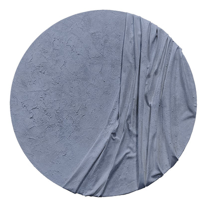 White Draped Round Wall Relief
