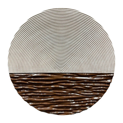 Copper Tide Round Textured Wall Art