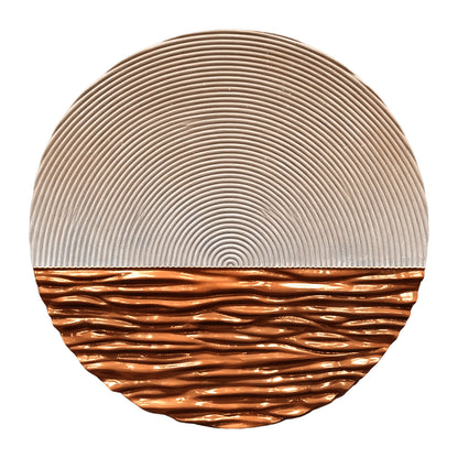 Copper Tide Round Textured Wall Art