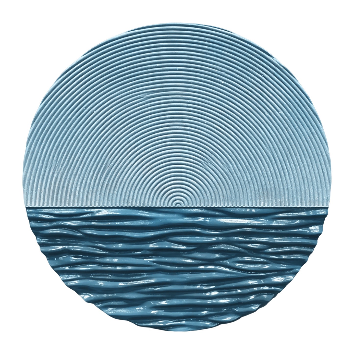 Copper Tide Round Textured Wall Art