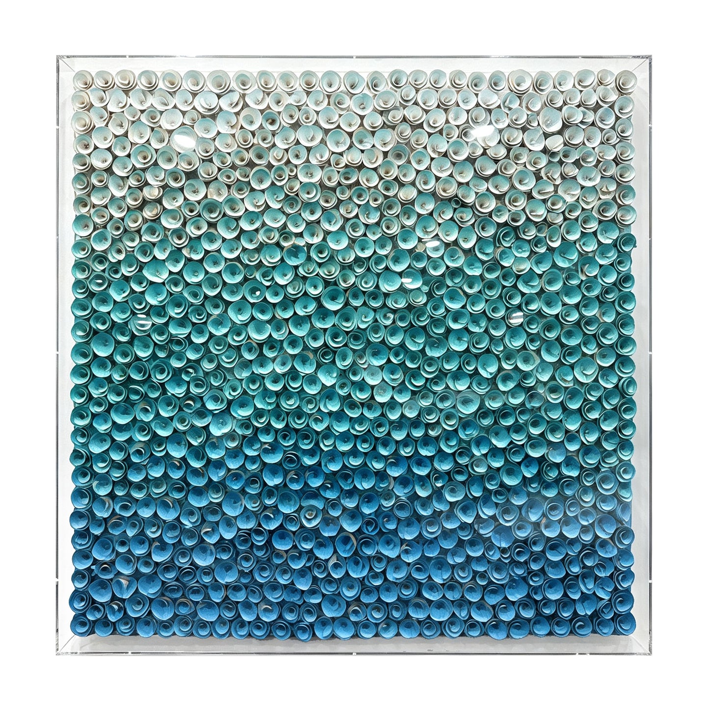 Blue Bloom Wood Flower Wall Panel