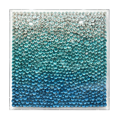 Blue Bloom Wood Flower Wall Panel