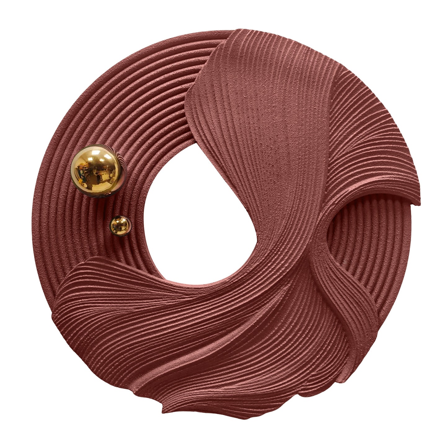 Rose Ribbon Orbit Wall Sculpture