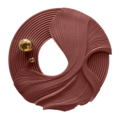 Rose Ribbon Orbit Wall Sculpture
