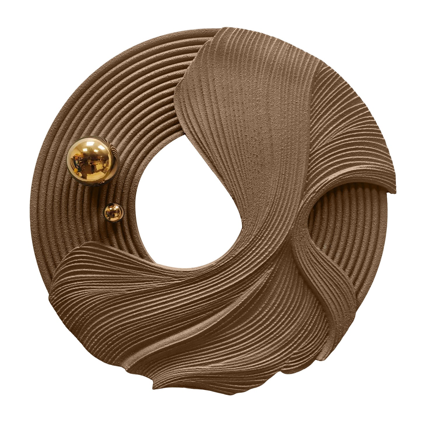 Rose Ribbon Orbit Wall Sculpture