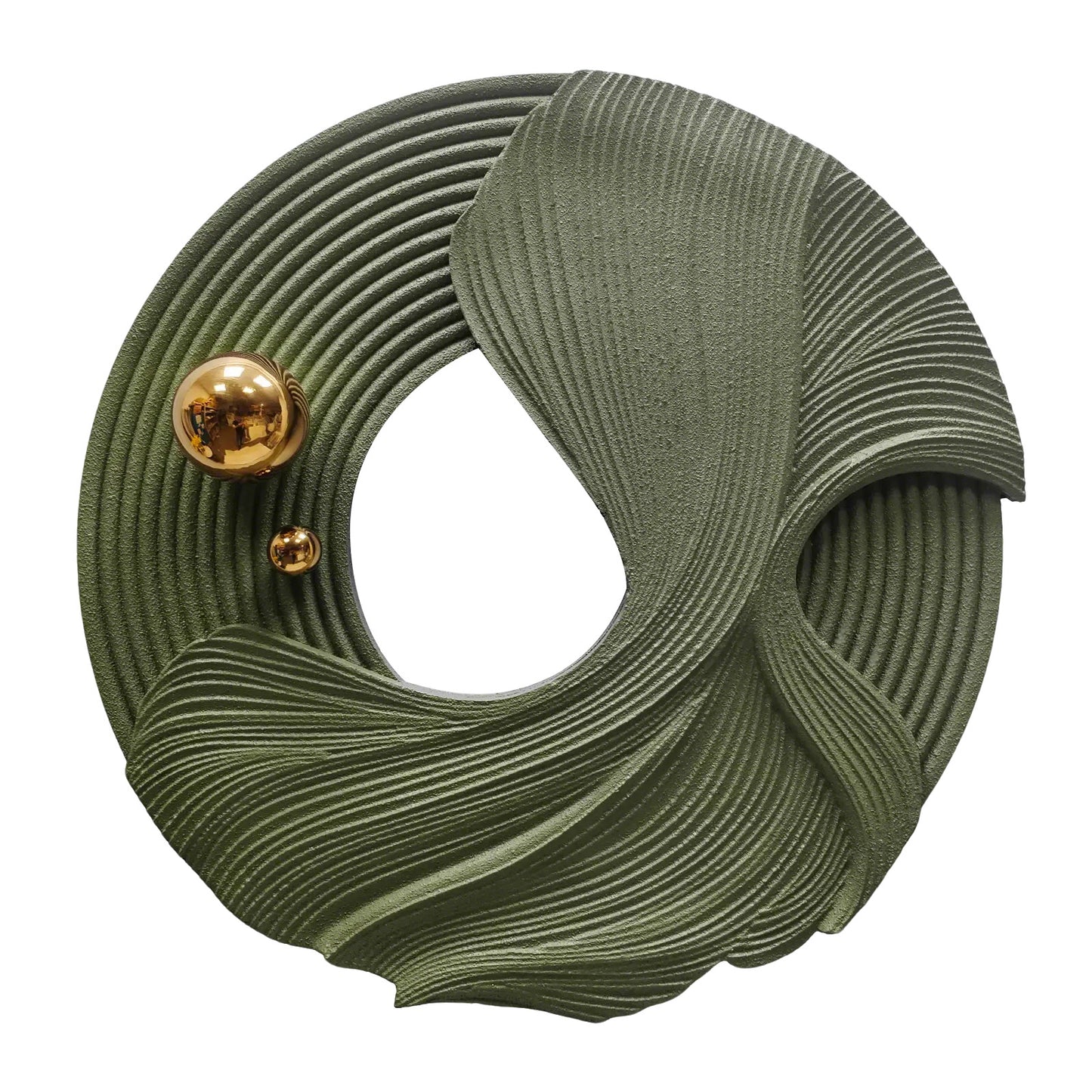 Rose Ribbon Orbit Wall Sculpture