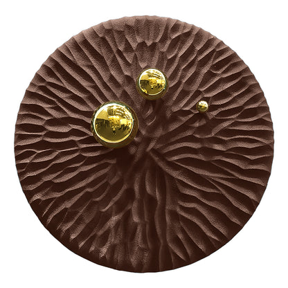 Emerald Ripple Gold Orb Wall Art