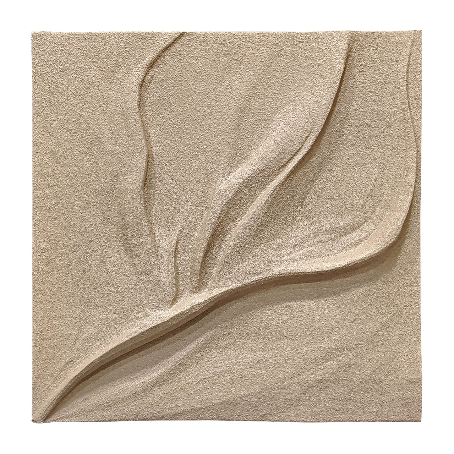 Ivory Leaf Carved Wall Relief