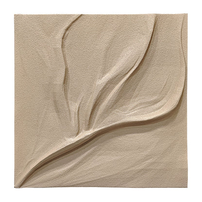 Ivory Leaf Carved Wall Relief