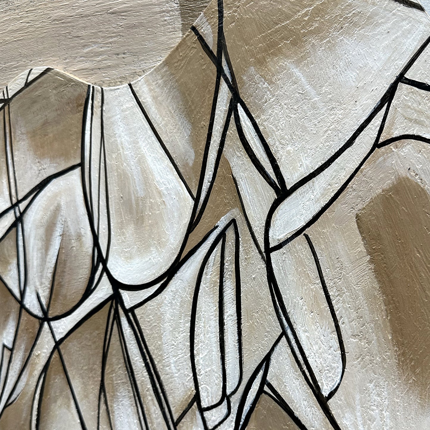Abstract Line Organic Mirror Art