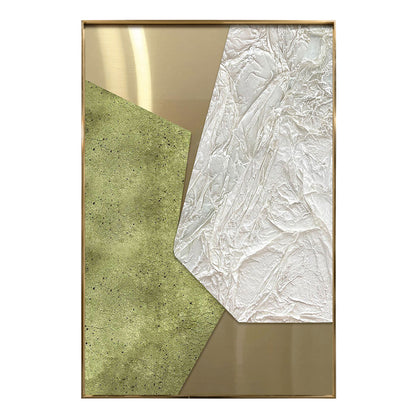 Ivory Gold Folded Texture Art