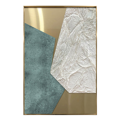 Ivory Gold Folded Texture Art