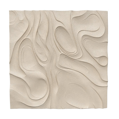 Ivory Wave Carved Wall Panel