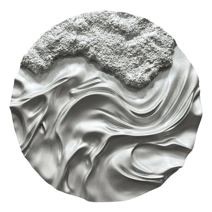 Silver Molten Circle Wall Relief
