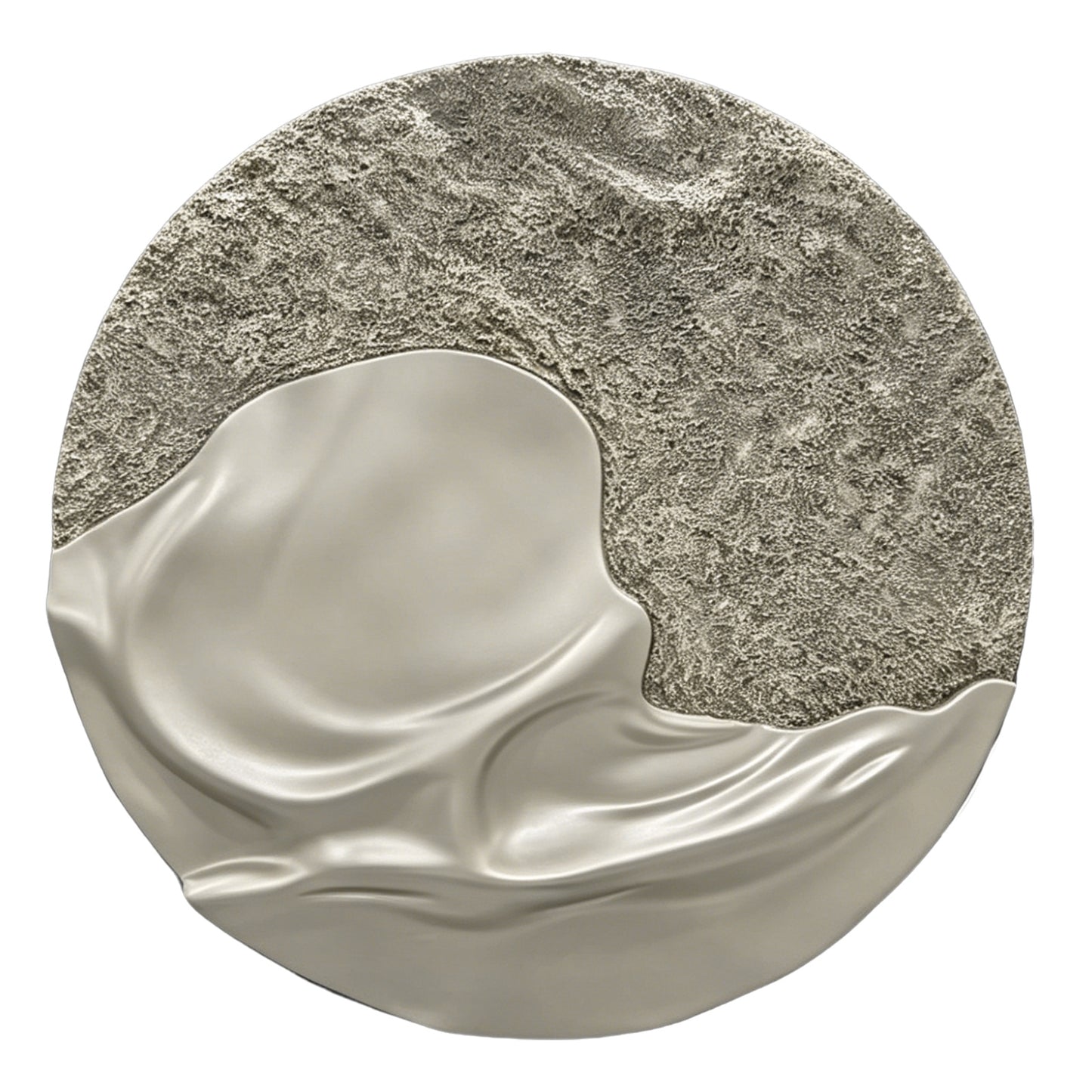 Silver Molten Circle Wall Relief