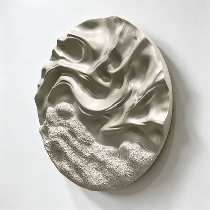 Silver Molten Circle Wall Relief