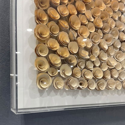 Amber Drift Paper Art Shadow Box