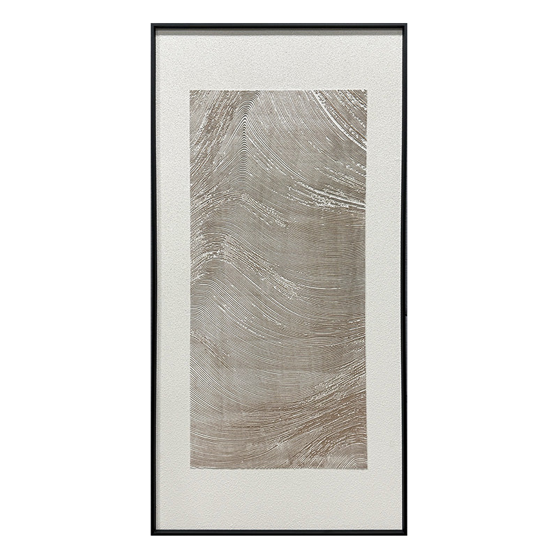 Abstract Earth Tone Flowing Textured Canvas Acrylic Painting