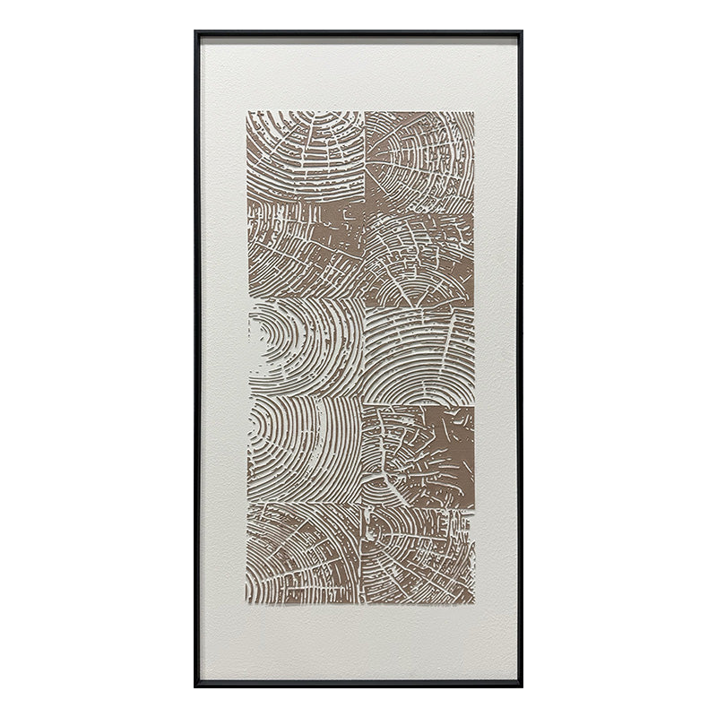 Abstract Earth Tone Flowing Textured Canvas Acrylic Painting
