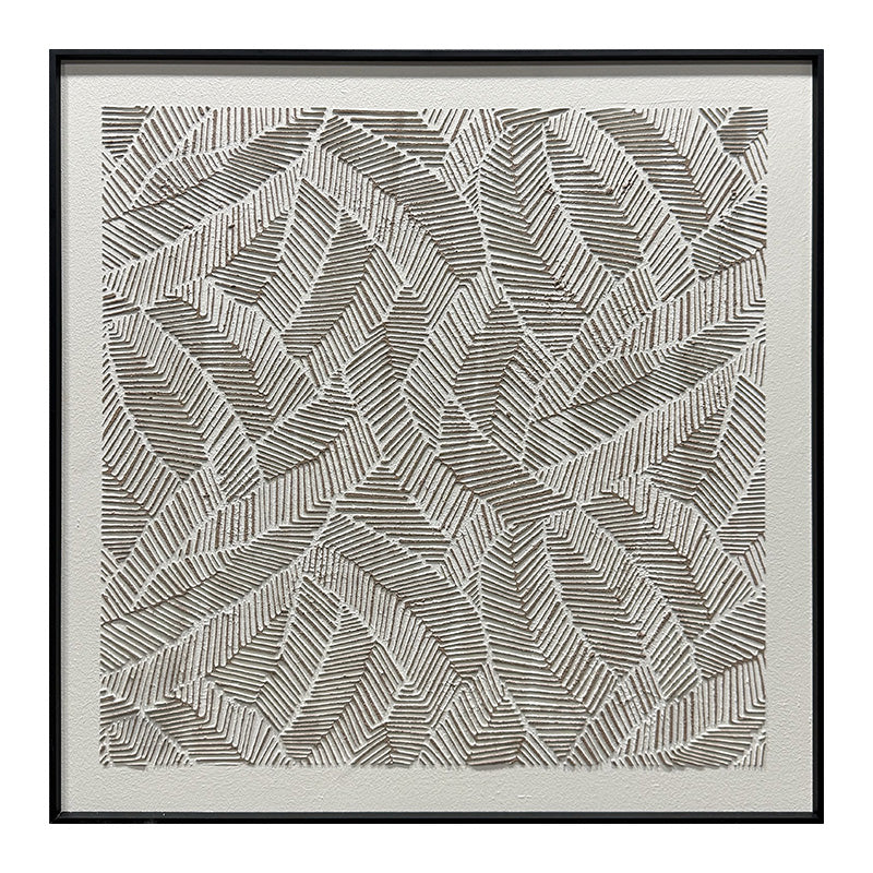 Abstract Geometric Linear Textured Canvas Wall Art