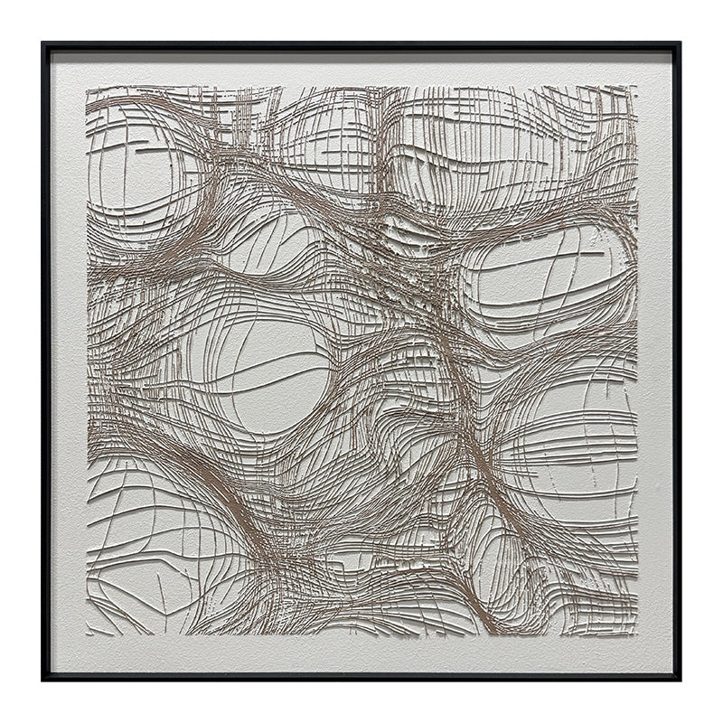 Abstract Geometric Linear Textured Canvas Wall Art