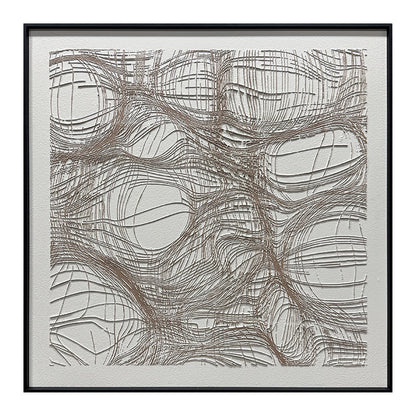 Abstract Geometric Linear Textured Canvas Wall Art