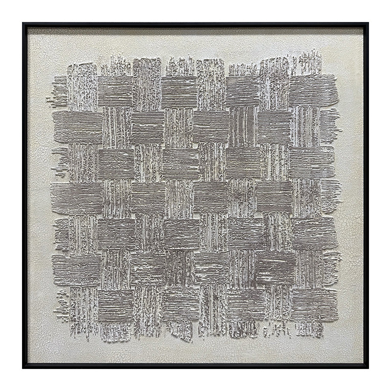 Abstract Geometric Linear Textured Canvas Wall Art