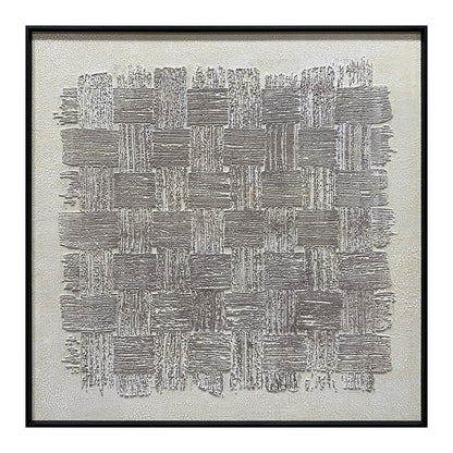 Abstract Geometric Linear Textured Canvas Wall Art