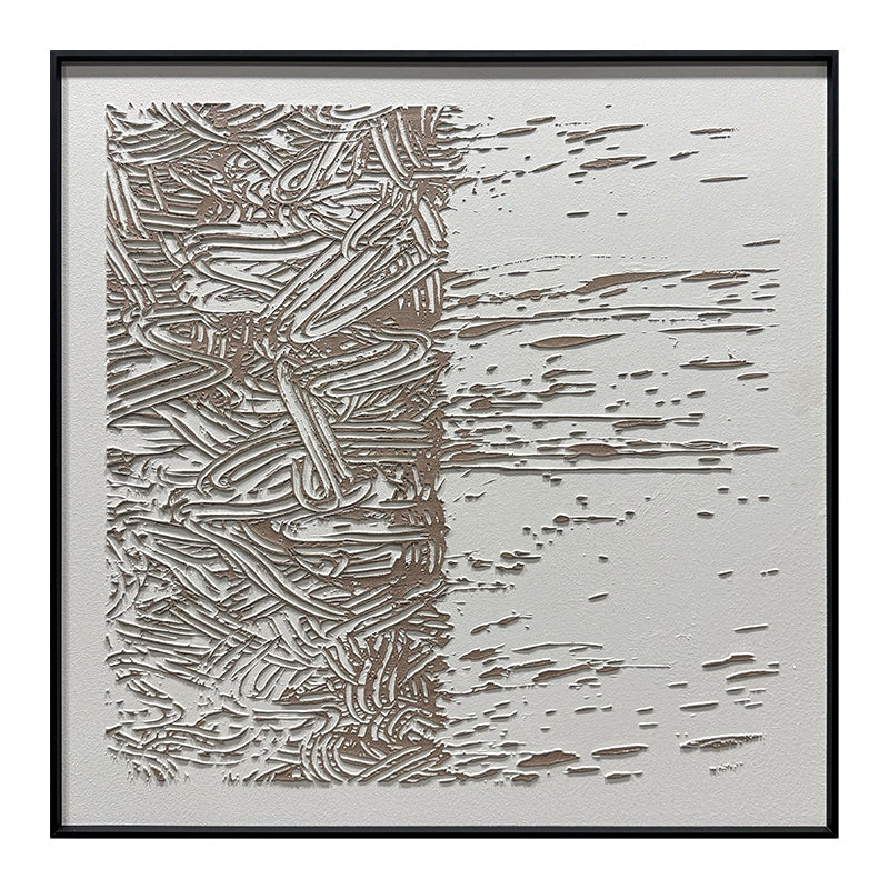 Abstract Geometric Linear Textured Canvas Wall Art