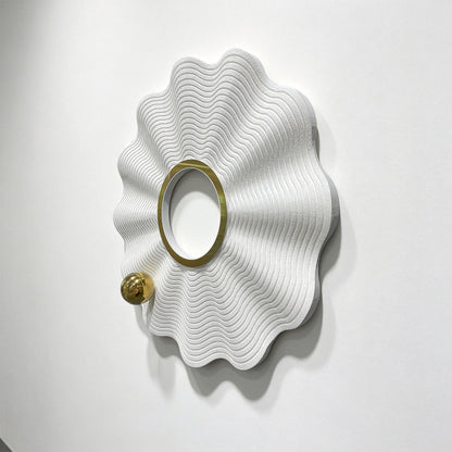 Ivory Fluted Halo Wall Sculpture