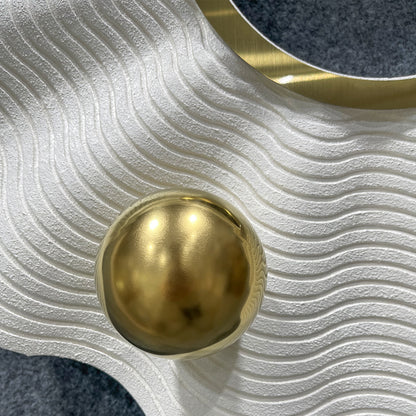 Ivory Fluted Halo Wall Sculpture
