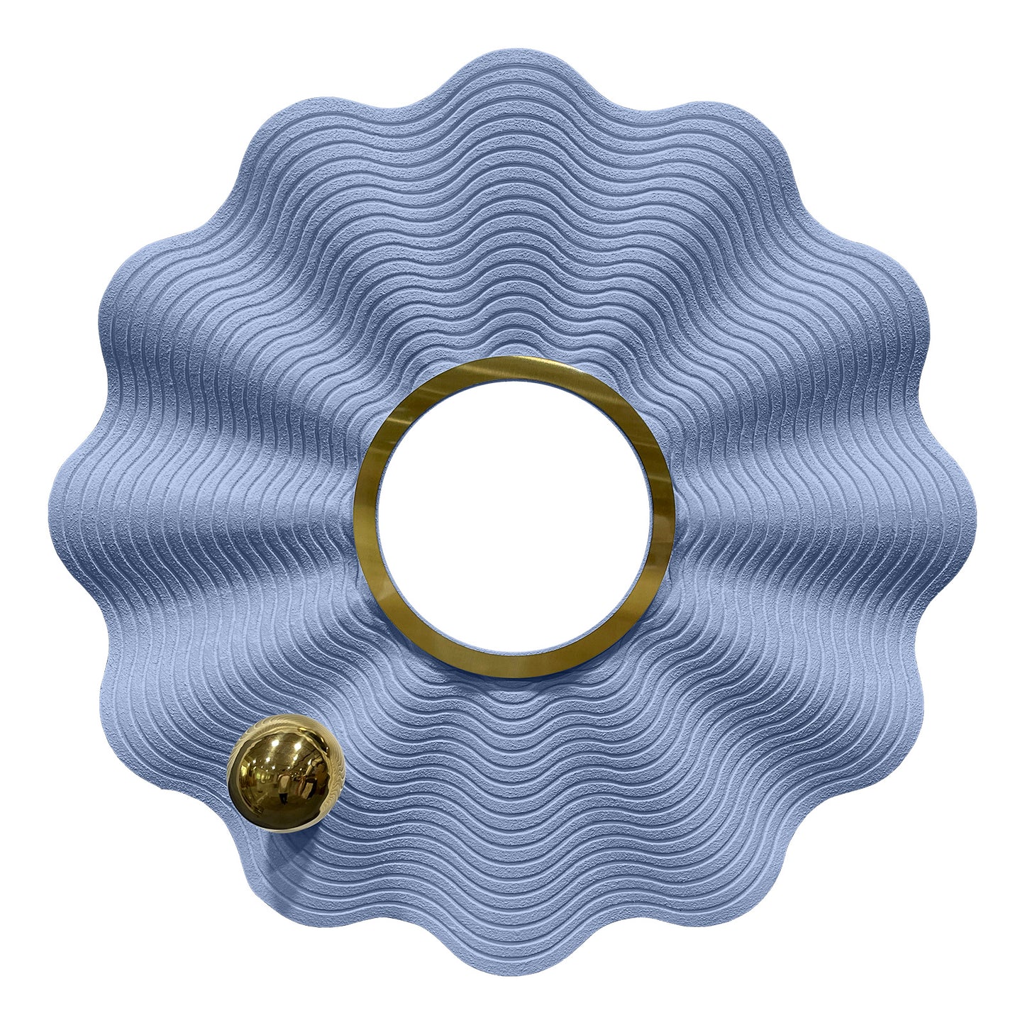 Ivory Fluted Halo Wall Sculpture