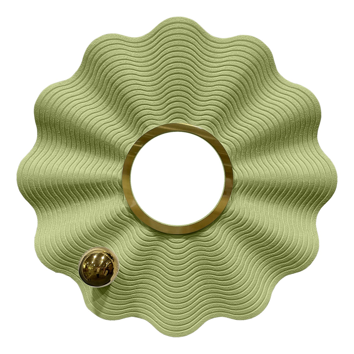 Ivory Fluted Halo Wall Sculpture