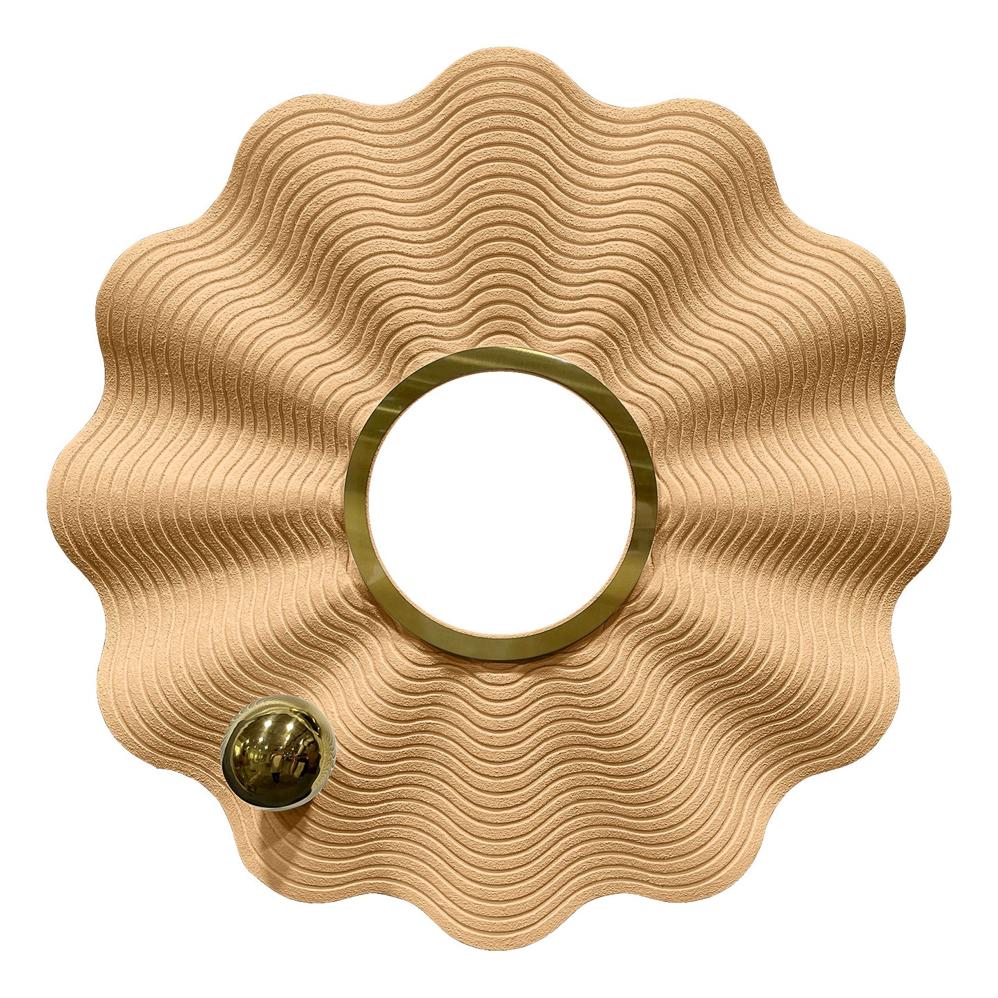 Ivory Fluted Halo Wall Sculpture