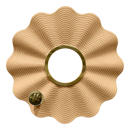 Ivory Fluted Halo Wall Sculpture