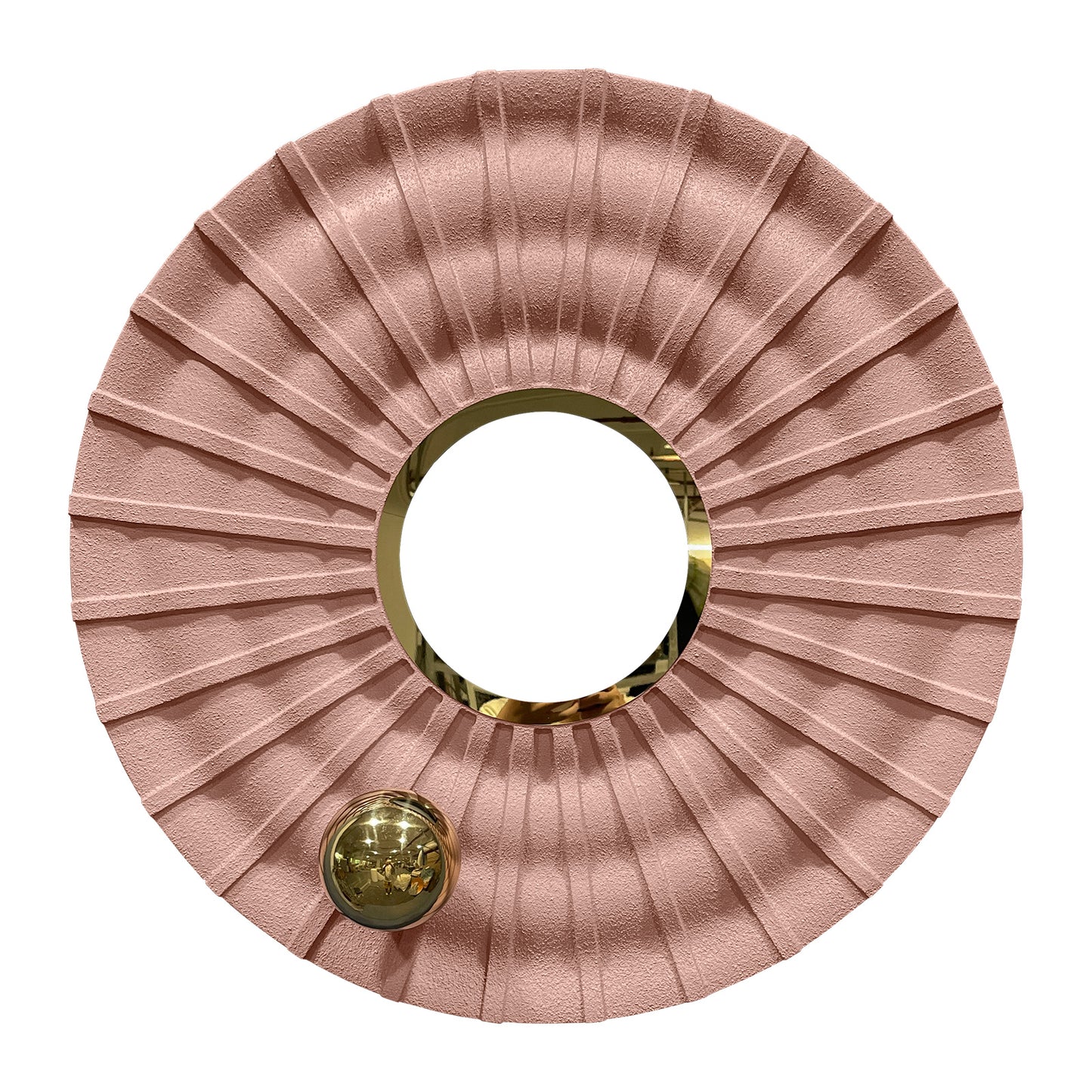 Powder Blue Ring Mirror Wall Art