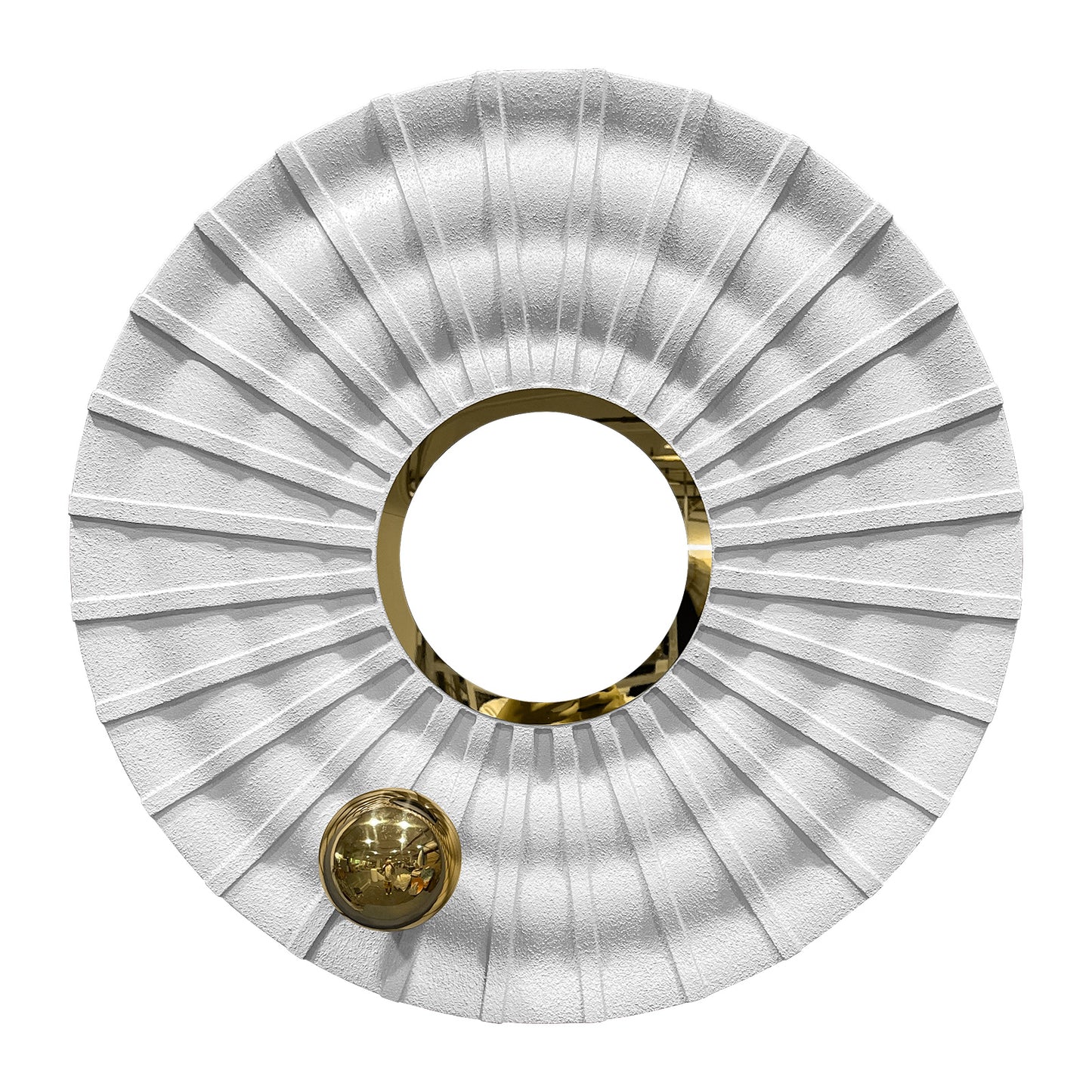 Powder Blue Ring Mirror Wall Art