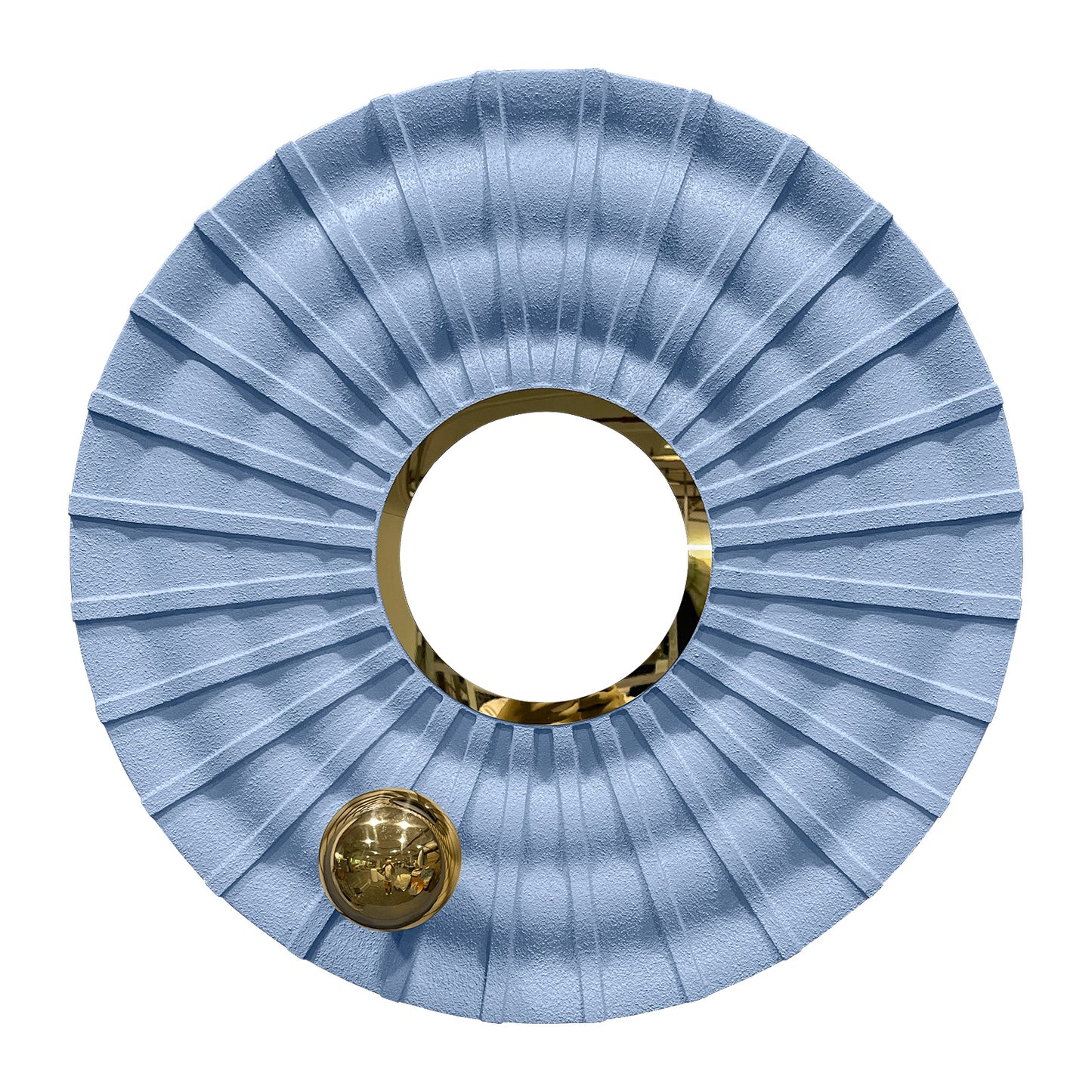 Powder Blue Ring Mirror Wall Art