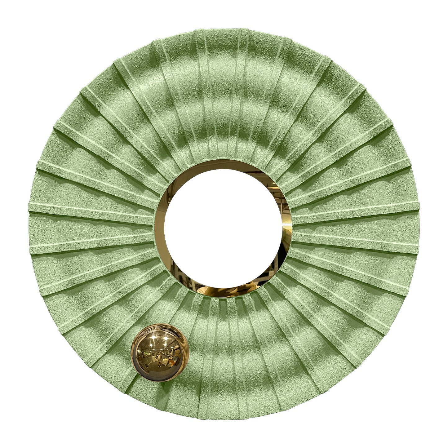 Powder Blue Ring Mirror Wall Art