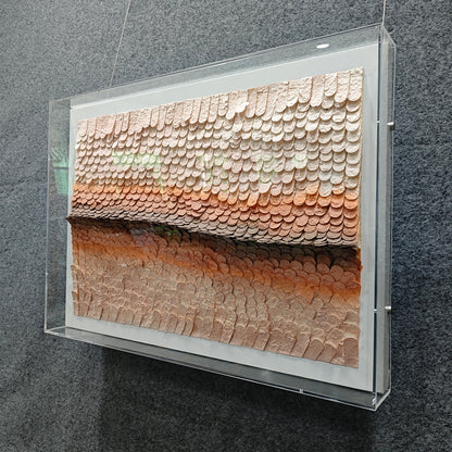 Luxury Dimensional Paper Roll Wall Decor - Textured 3D Artwork