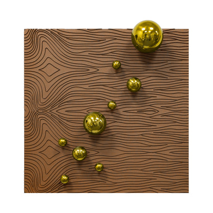 Brown Current Gold Orb Wall Art
