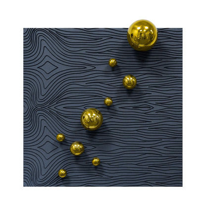 Brown Current Gold Orb Wall Art